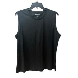 Quince Shirt Womens Large Black Sleeveless Muscle Tank Top Athletic Casual BB9-2